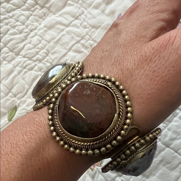 Vintage Beaded Bracelet with Dark Stones - Picture 4 of 8